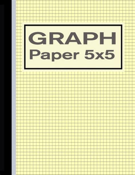 Graph Paper 5x5 Grid Quad Ruled Notebook For Graphing Yellow By