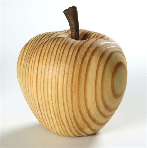 Bio Apples out of real wood | designboom.com