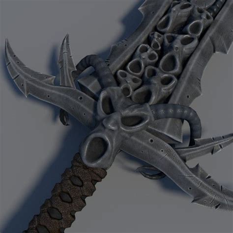 Fantasy Sword 3d Model 29 3ds Blend Lwo Obj Xsi Free3d