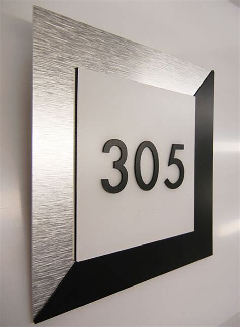Room Number Sign Laser Cut Acrylic On Aluminum Skylite Advertising
