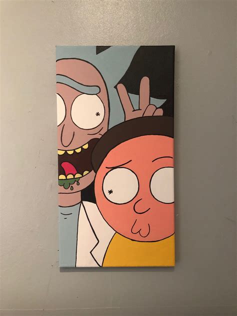 Rick And Morty Duo Canvas Small Canvas Art Mini Canvas Art Diy