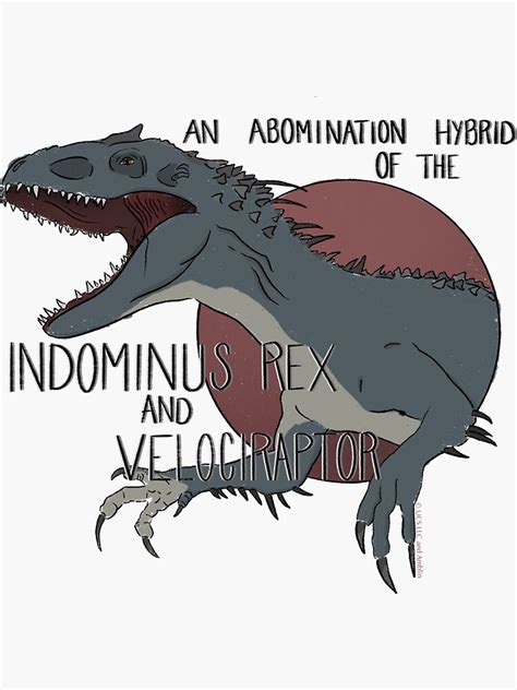 Jurassic World Indominus Rex Sticker Von Jazminjennaart Redbubble
