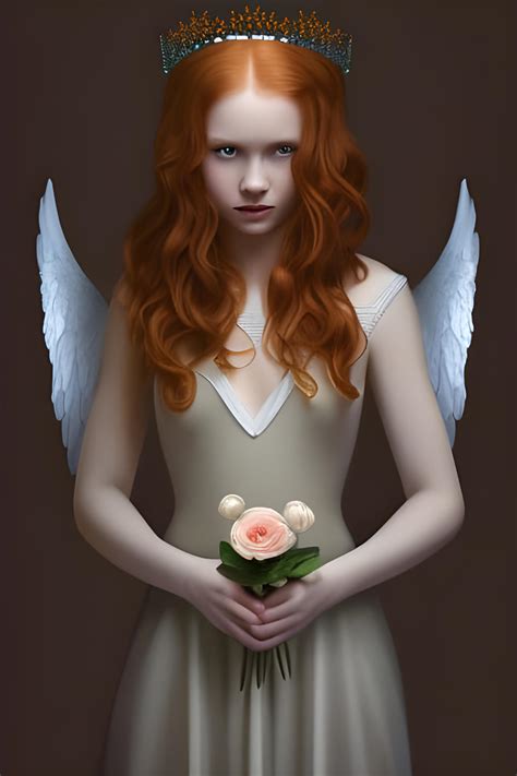Angelic Redhead Girl By Ai Art Phoenix On Deviantart