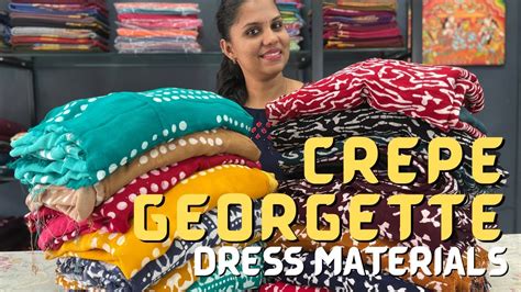 Crepe Georgette Dress Materials Youtube