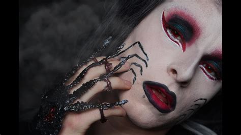 Queen Of The Black Widows Halloween Makeup Youtube