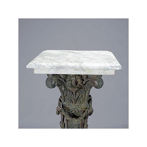 Pair Of Italian Bronze And Marble Pedestals For Sale At 1stdibs