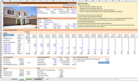 Excel Pro Forma For Flipping Houses Adventures In Cre