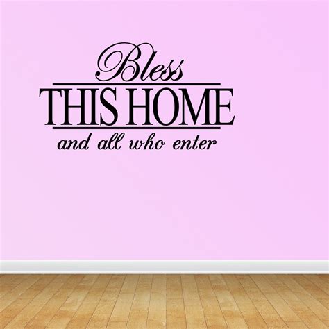 Bless This Home Wall Quote Decal Vinyl Words Stickers J646