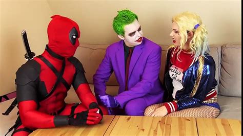 Deadpool Gets Between Joker And Harley Quinn Real Life Superhero Movie