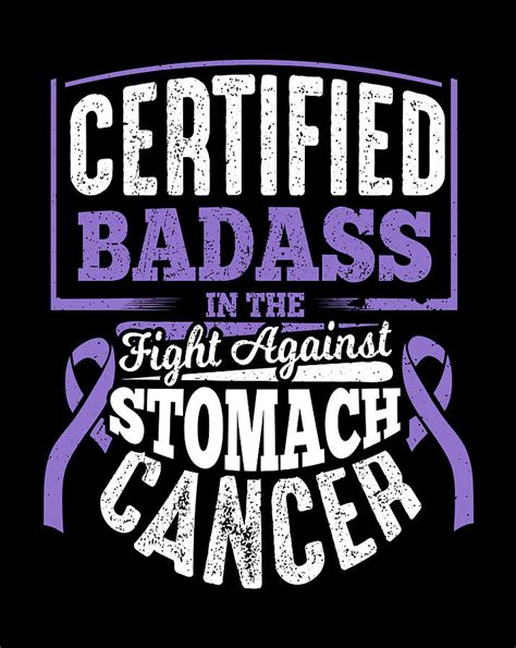 certified badass stomach cancer awareness ribbon ts long sleeve t shirt digital art by jane