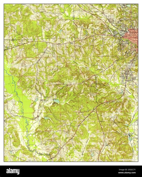 Phenix City Alabama Map 1950 124000 United States Of America By