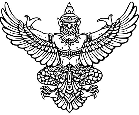 Thai Government Garuda Emblem Khmer Tattoo Sak Yant T