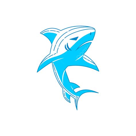 Gambar Desain Logo Kerangka Konsep Ilustrasi Kerangka Hiu Ikon Logo