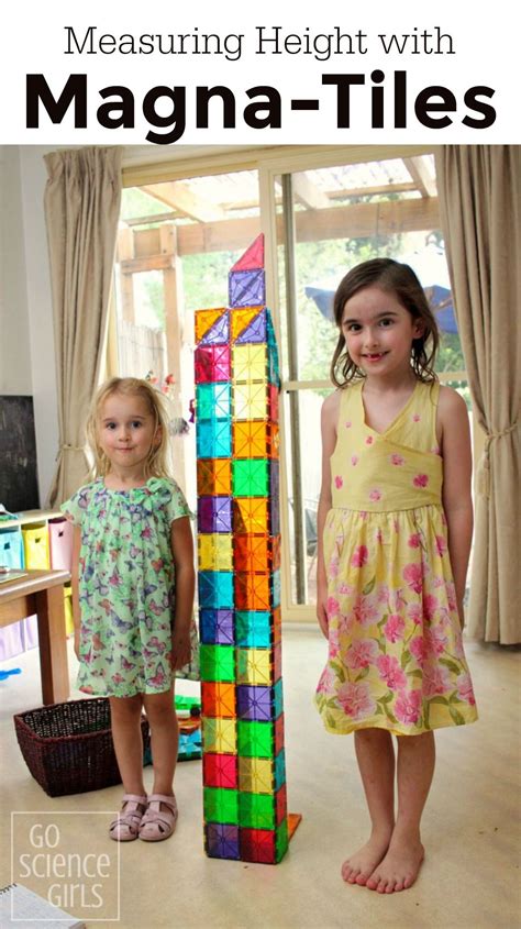 Do you have a child that needs to practice number recognition and counting in a fun way? Measuring the height of children by building a Magna-Tiles ...
