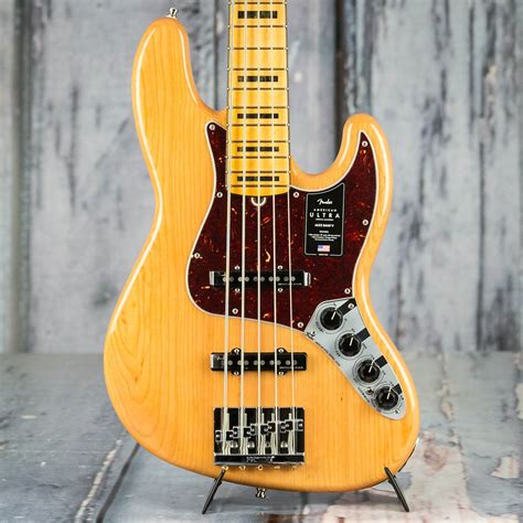 Fender American Ultra Jazz Bass V 5 String Maple Fingerboard Aged