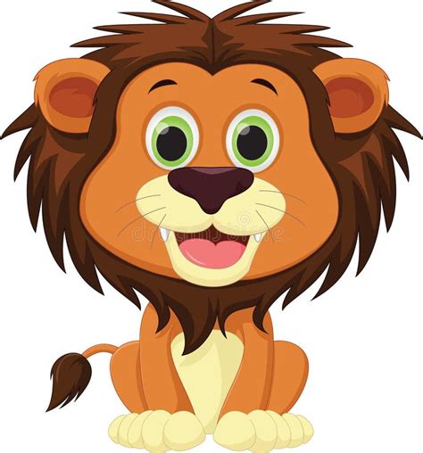 Cute Lion Cartoon Stock Vector Illustration Of Icon 33231942