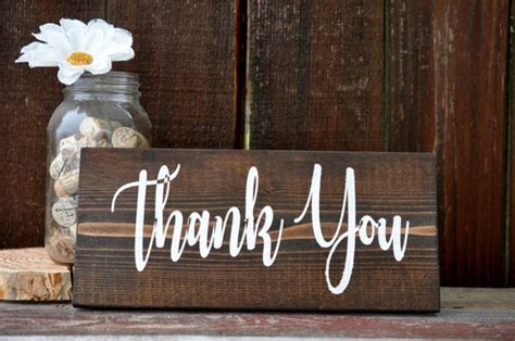 For all the different ways there are to say thank you in life, find your free thank you greeting ecards at crosscards.com. Rustic Wedding Thank you Sign Wood Sign Rustic Wedding Decor