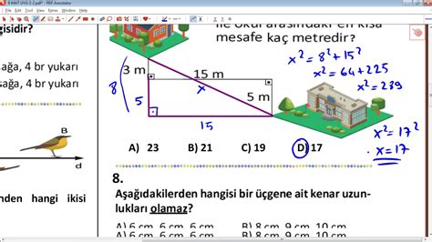 8. Sınıf Matematik Uygulamaları 2. Dönem 2. Yazılı Soru Ve Açıklamalı