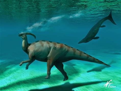 Paleoexhibit Old Views On Dull Witted Semi Aquatic Dinosaurs Correct
