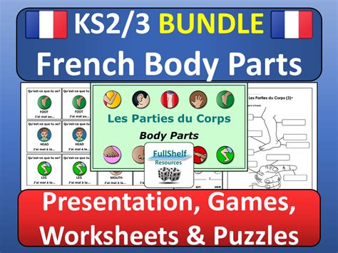 French Body Parts Les Parties Du Corps Bundle Teaching Resources