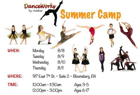 Summer Dance Camp Day 1 Danceworks By Amber Bloomsburg 8 August 2022