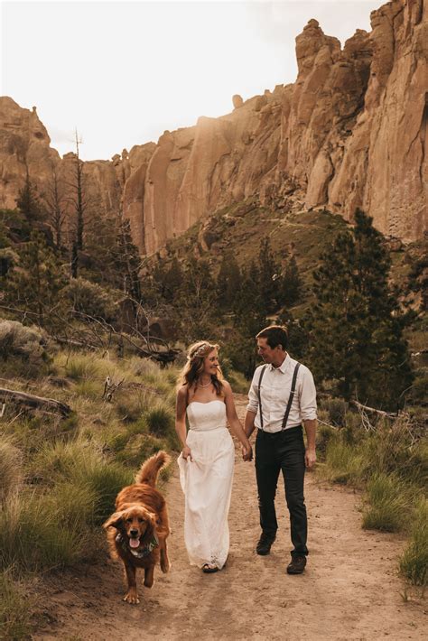 Smith Rock State Park Sunset Elopement Between The Pine