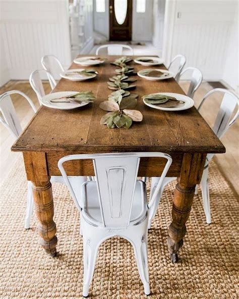 Awesome 80 Stunning Rustic Farmhouse Dining Room Set Furniture Ideas