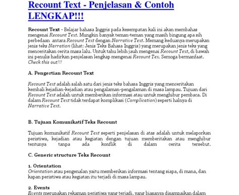 Contoh recount text tentang pengalaman di smp dan terjemahannya. Contoh Recount Text Singkat Tentang Pengalaman Pribadi ...