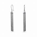 Sterling Silver Dangle Chain Earrings Pictures