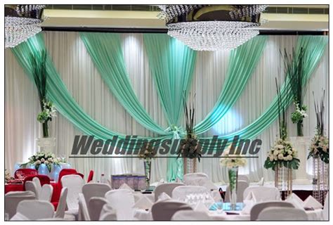 Beatifuly Wedding Curtain With Multiple Drape In Tiffany Color 10ft