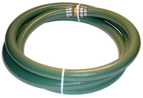 Tigerflex Series J Pvc Suction Hose Assembly Green 2 Inch Male X