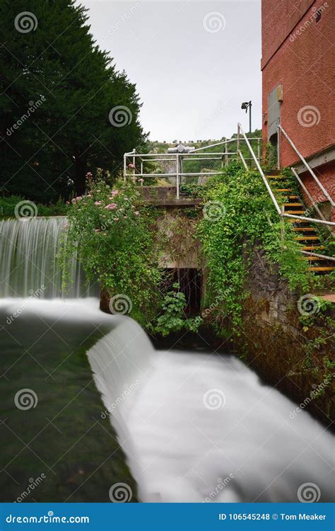 Waterfall At The Mill In Cheddar Gorge Stock Photo Image Of Scenery
