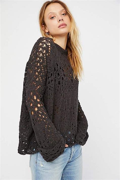 Traveling Lace Sweater By Free People Lace Sweater Long Sleeve