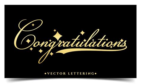Premium Vector Congratulation Text Congrats Lettering