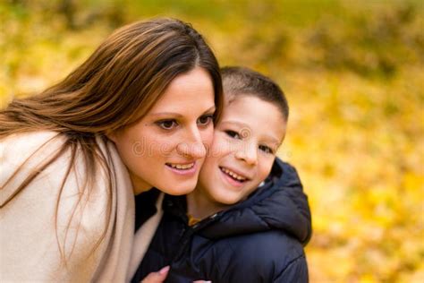 Beautiful Mom And Son Stock Image Image Of Flower Close 774577