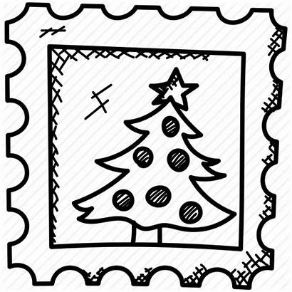 Stamp Postage Drawing Icon Gift Card Holiday