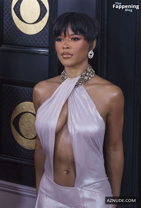 Serayah Mcneill Sexy Looks Stunning In A Hot Dress At The 65th Annual Grammy Awards In Los