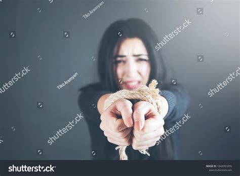 Young Woman Tied Hands Stock Photo 1044391876 Shutterstock