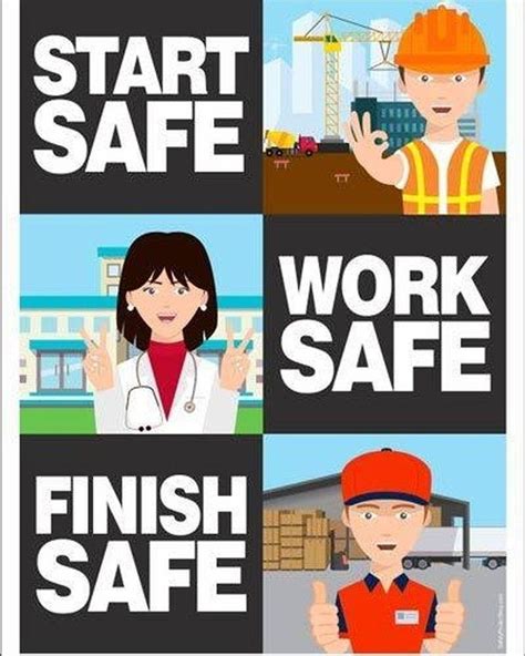 Poster Safety First Ilustrasi
