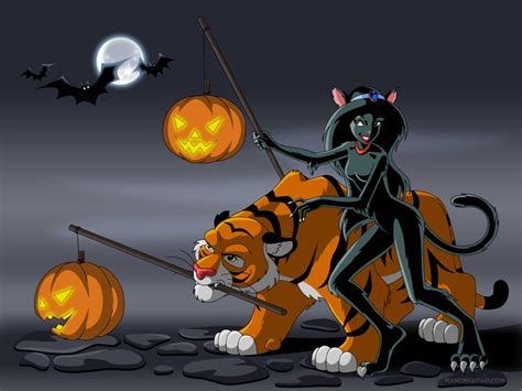 Jasmine And Rajah On Halloween By Manony On Deviantart