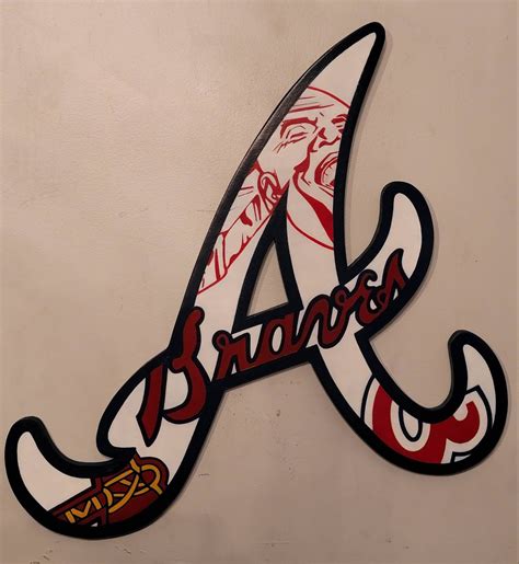 Atlanta Braves Wood Sign Etsy Atlanta Braves Tattoo Atlanta Braves