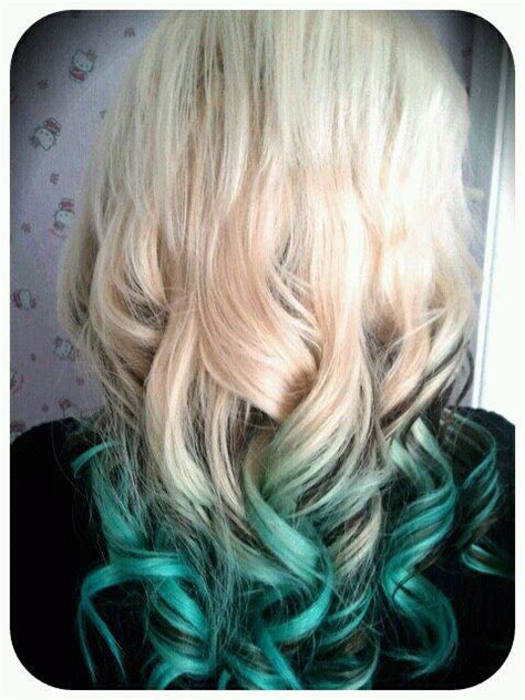 Green Dip Dyed Hair Hair Colors Ideas