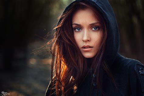 bakgrundsbilder ansikte kvinnor modell porträtt långt hår blåa ögon ser tittaren