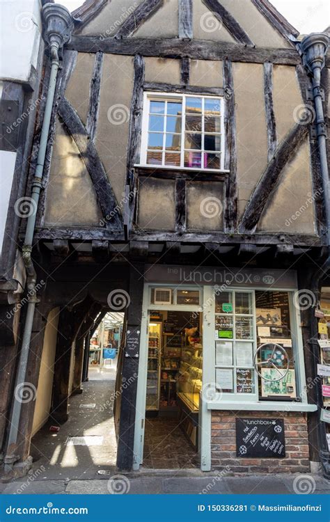 Facade Of The Medieval House In The Shambles Street In York Editorial