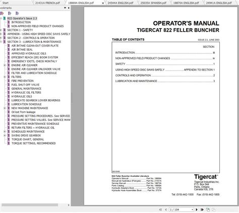 Tigercat L Feller Buncher Operator Service