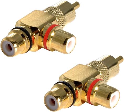 Audioquest Adapter Rca Male To Two Rca Female Hard Assembly Electronics