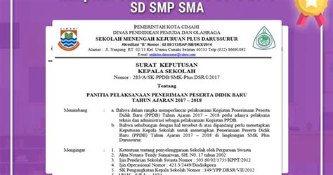 See more of kelab pensyarah & anggota kumpulan pelaksana kv arau on facebook. Kumpulan Contoh SK PPDB 2018 2019 SD SMP SMA - PPDB ...