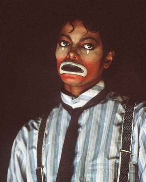 Michael Jackson Dressed And Painted Up As A Clown For The Say Say Say