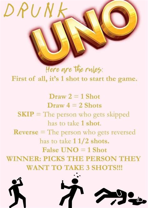 Drunk Uno Instructions Printable