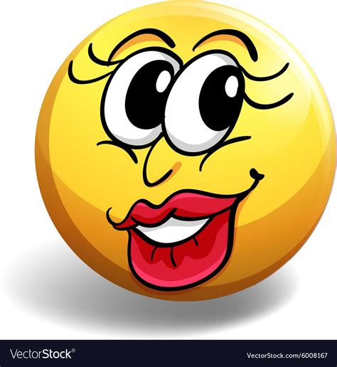 Happy Face On Yellow Ball Royalty Free Vector Image Emoji Symbols